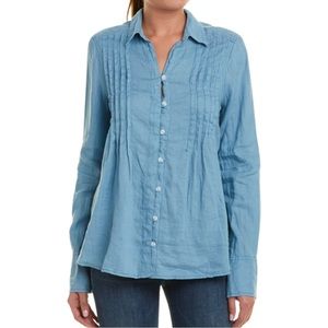 Free People Breezy Mornings Linen Tunic Shirt Size Large